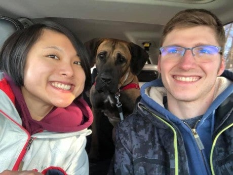 DeAngelo, adopted from a South Korean dog meat farm