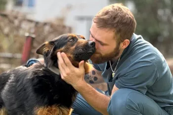 Animal rescued during the flood in 2024.